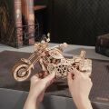 RoboTime 3D drevená mechanická skladačka Motorka Cruiser